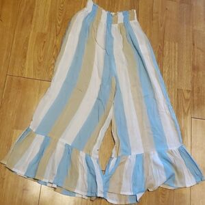 NWT Cool Change ruffle hem striped pants s…